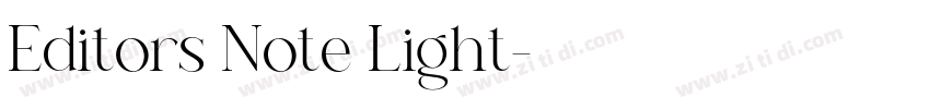 Editors Note Light字体转换